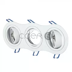3 x Carcasă albă pentru spoturi LED GU10, Rotundă | V-TAC