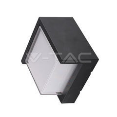 12W Lampă LED de perete Semi-Ramă Neagră Pătrată 4000K | V-TAC
