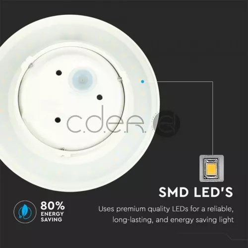 9W LED Lampa de perete Alb cald Alb Rotund | V-TAC