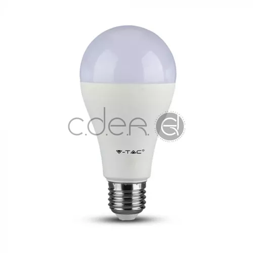 Bec LED - 15W A65 Е27 200'D Termoplastic, Alb natural | V-TAC