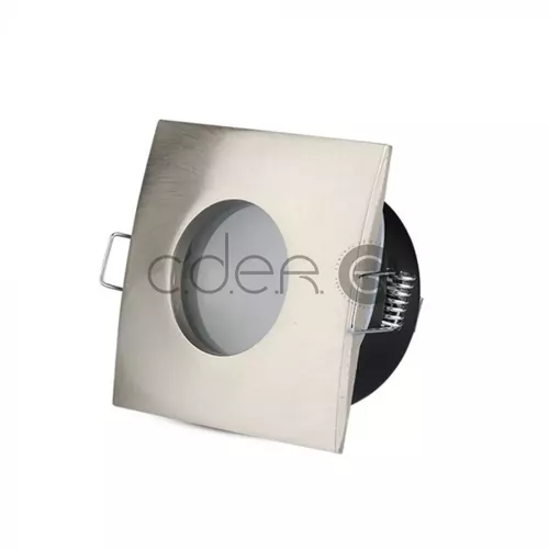 Carcasă pentru spoturi LED GU10, Pătrat, Nichel, IP54 | V-TAC