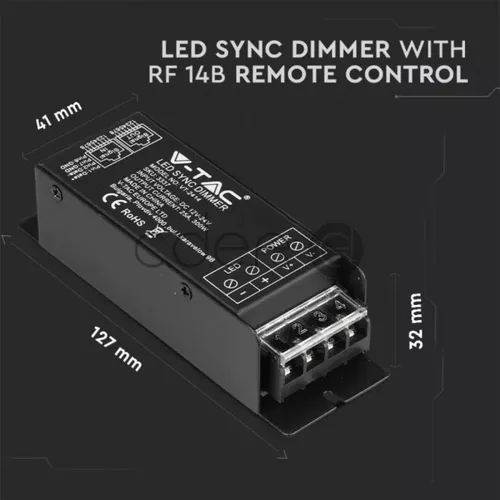 Dimer LED Sincronizat cu BF 14B cu Telecomandă | V-TAC 