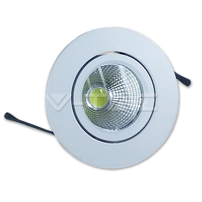 3W LED Downlight COB Rotund - Alb