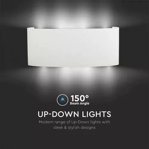 Lampă LED 8W Pentru Perete Sus&Jos Nisip Alb IP54 4000K | V-TAC