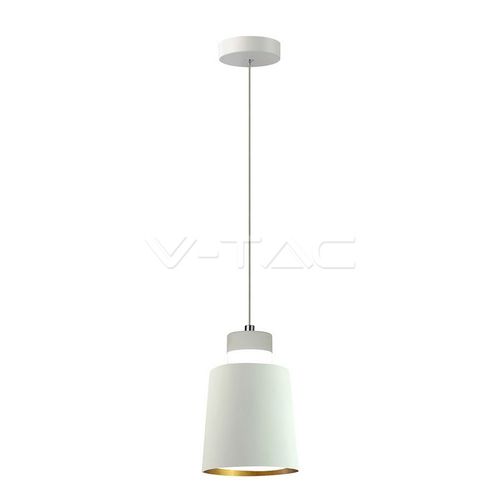 Pendulă LED 7W (Acrilic) - Abajur alb Ø120 Lumină caldă