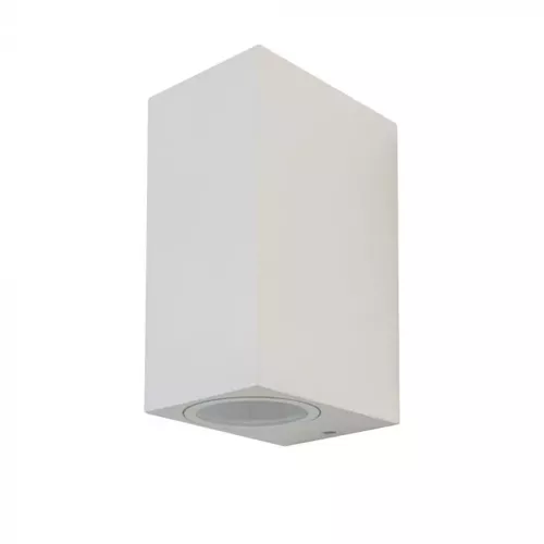 Lampă de perete pătrată corp alb cu iluminare 2 Way IP45 | V-TAC