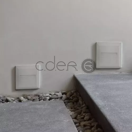 2W Lampă LED pentru scară Corp Alb Pătrat Alb Cald | V-TAC