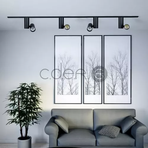30W Lampă LED pe șină Corp Negru Alb rece | V-TAC