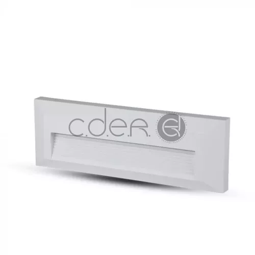 3W Lampă LED pentru scară Corp Alb Dreptunghiular Alb Natural | V-TAC