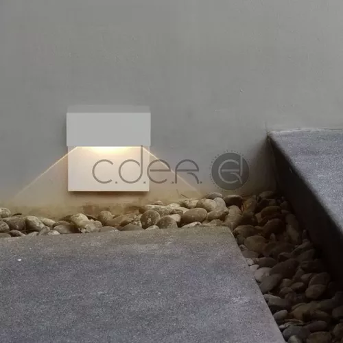 3W Lampă LED pentru trepte Corp alb pătrat Alb cald | V-TAC
