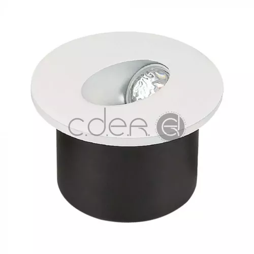 3W LED Steplight Rotund, Alb cald | V-TAC