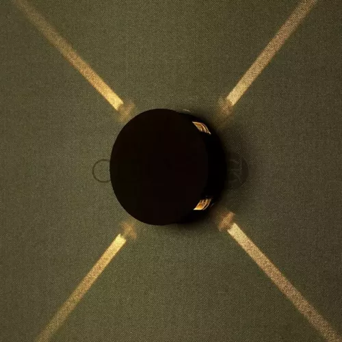 4W Lampă de perete LED Corp negru rotund Alb neutru IP65 | V-TAC
