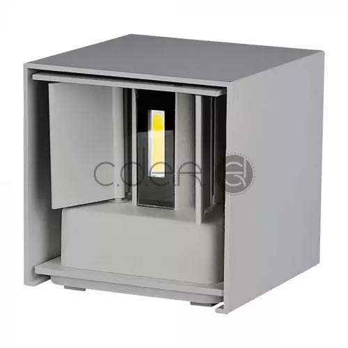 6W Аplică LED Bridglux Chip Corp Gri Pătrat Alb cald | V-TAC
