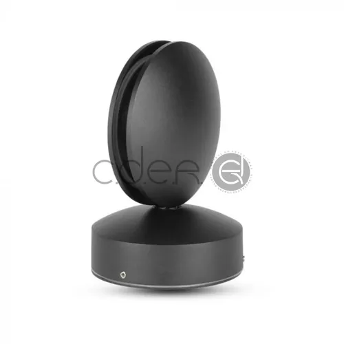 7W Lampă de perete LED Corp negru Alb cald IP65 | V-TAC