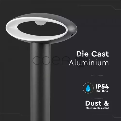 9W LED Bollard Lamp Gri Închis Aluminiu 30cm 4000K IP65 | V-TAC