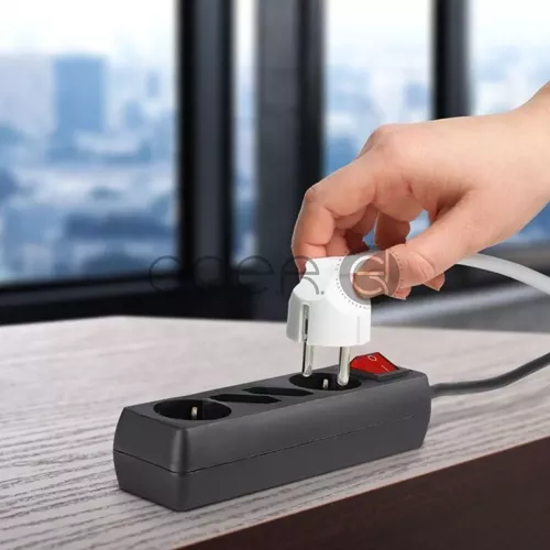 Adaptor 4 Prize întrerupător Negru | V-TAC