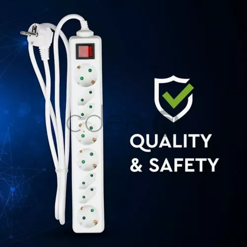 Adaptor 8 Prize întrerupător Alb | V-TAC