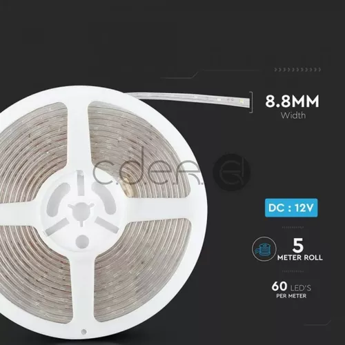 Bandă LED SMD3528 - 60LED Albastru, IP65 | V-TAC