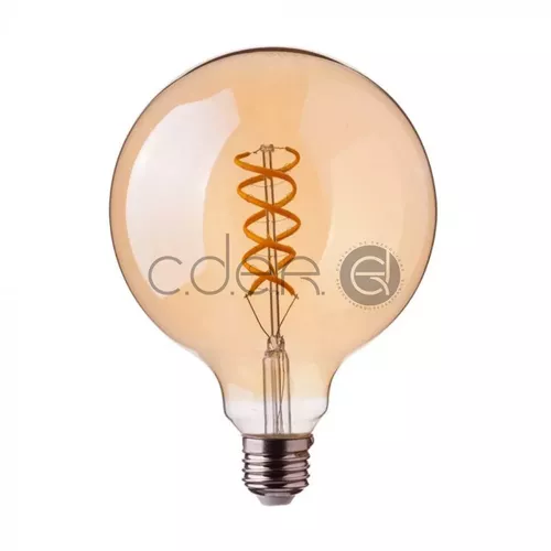 Bec LED - 5W Filament E27 G95 Sticla Aurie Curbata Alb cald | V-TAC