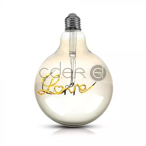 Bec LED 5W E27 Filament G125 Sticlă Amber 2200K | V-TAC