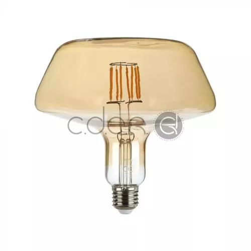 Bec LED 8W Filament E27 T180 Aspect Chihlimbar 2200K | V-TAC