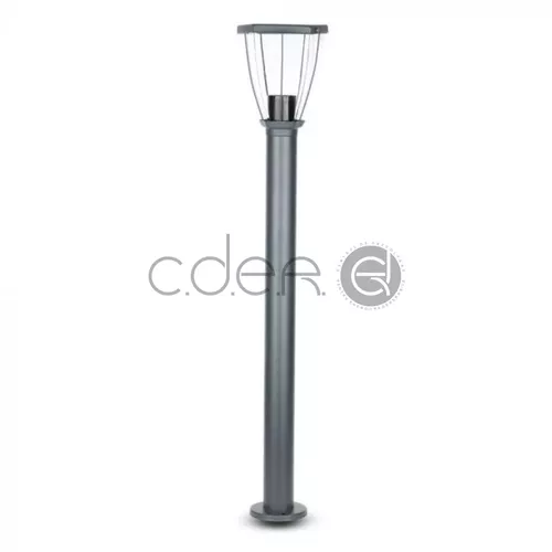 Bollard Lamp Transparent Negru | V-TAC