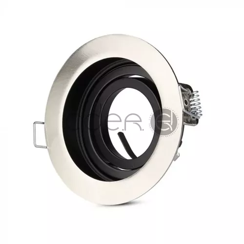 Carcasă pentru spoturi LED GU10, Rotund, Nichel | V-TAC