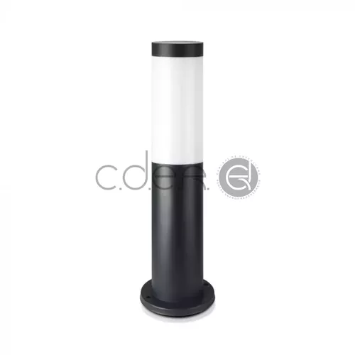 E27 Bollard Lamp 45cm Oțel Inoxidabil Corp Negru IP44 | V-TAC