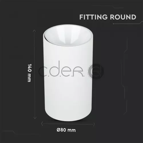 GU10 Suport Rotund Alb & Alb | V-TAC