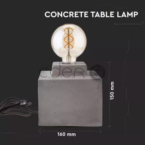 Lampă de birou E27 Beton Ф160 | V-TAC