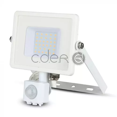 30W Proiector LED Senzor Cip SAMSUNG Funcție de Cut-OFF Corp Alb 3000K | V-TAC