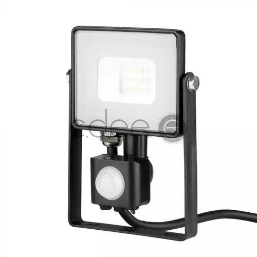 10W Proiector LED Senzor SAMSUNG Cip Cut-OFF Function Corp Negru 4000K | V-TAC