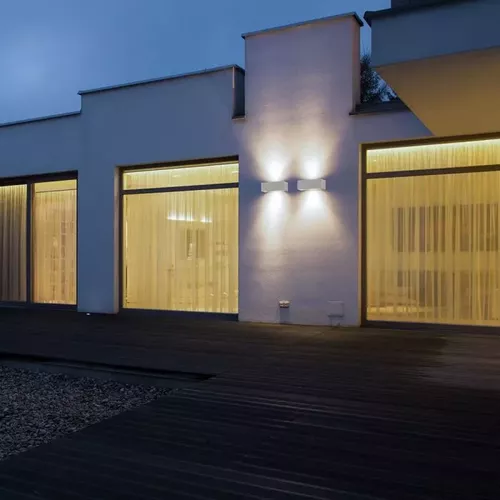 Lampă LED de exterior reglabilă sus/jos cu lumină difuză de 9W corp gri Lumină rece IP65 | V-TAC
