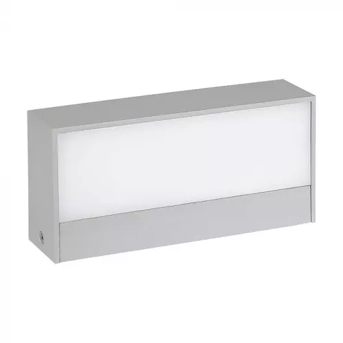Lampă LED de exterior reglabilă sus/jos cu lumină difuză de 9W corp gri Lumină rece IP65 | V-TAC