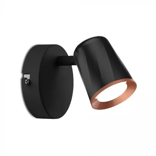 Lampă de perete LED de 6W corp negru Lumină caldă | V-TAC