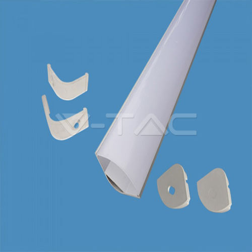 Set Profile de Aluminu din Gips Colț Rotunjit aspect lăptos 2000mm