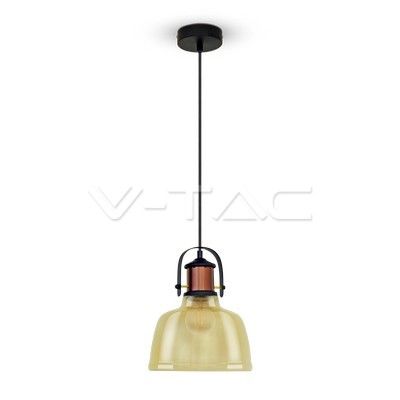 Pendul din sticlă, Amber, fir țesătură negru
