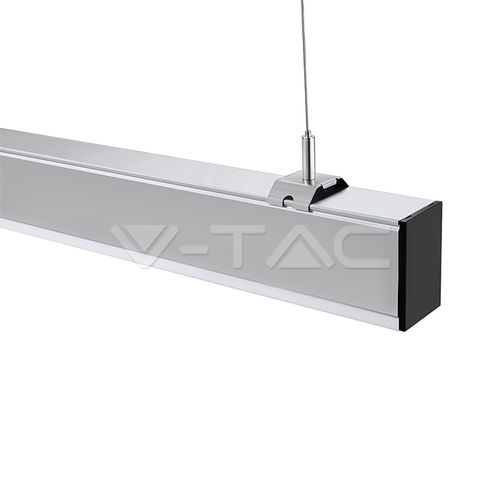 Lampă LED Lineară Cip Samsung 40W Suspendată Corp Argintiu 4000K | V-TAC