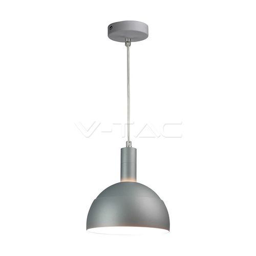 Suport Pendul de plastic E27 Cu margine de aluminium Gri