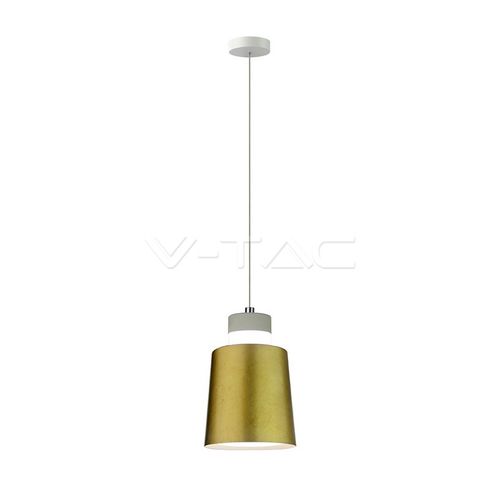 Pendulă LED 7W (Acrilic) - Abajur auriu Ø120 Lumină neutră