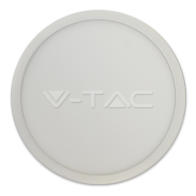12W Panou LED, Premium - Rotund, Alb natural | V-TAC