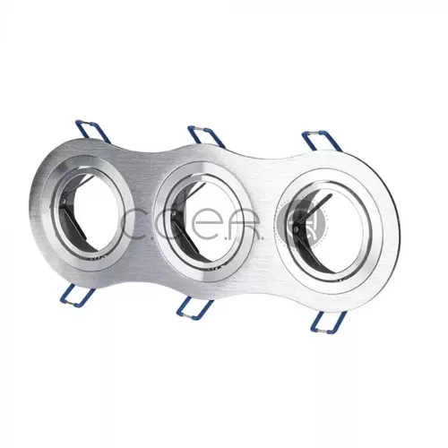 3 x Carcasă pentru spoturi LED GU10, Rotund, Aluminiu | V-TAC