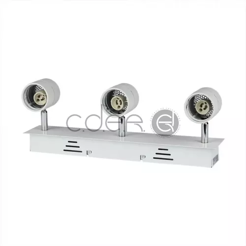 3 x GU10 Track Fitting, Alb rece | V-TAC