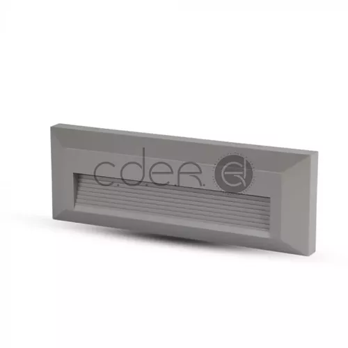 3W Lampă LED pentru scară Corp Gri Dreptunghiular Alb Natural | V-TAC