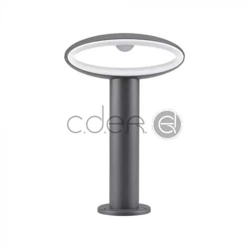 9W LED Bollard Lamp Gri Închis Aluminiu 30cm 3000K IP65 | V-TAC