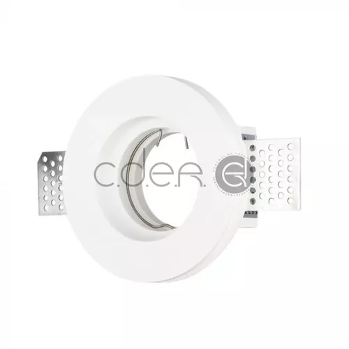 Carcasă pentru spoturi LED GU10 Rotund Gypsum Alb Ф132 | V-TAC