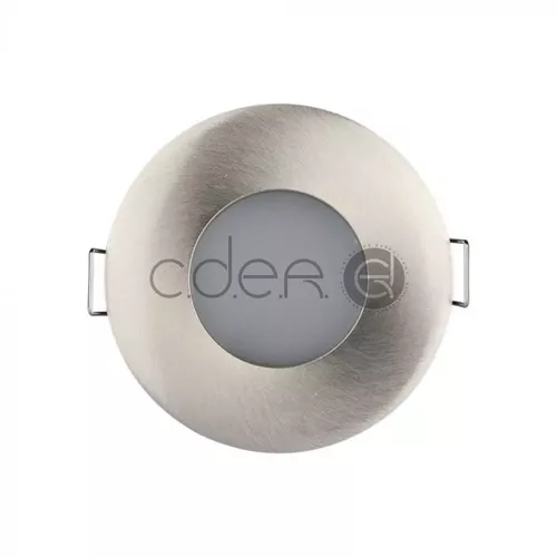 Carcasă pentru spoturi LED GU10, Rotund, Nichel, IP54 | V-TAC