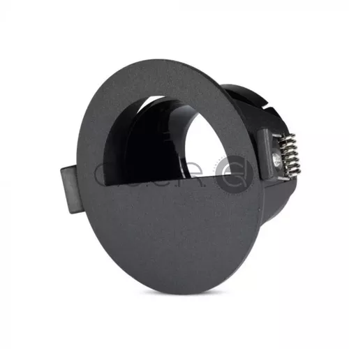 GU 10 Suport Rotund Jumatate Negru & Negru | V-TAC