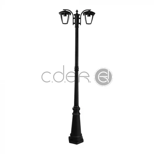 Lampa de gradina 2xE27 1990mm IP44 Negru | V-TAC