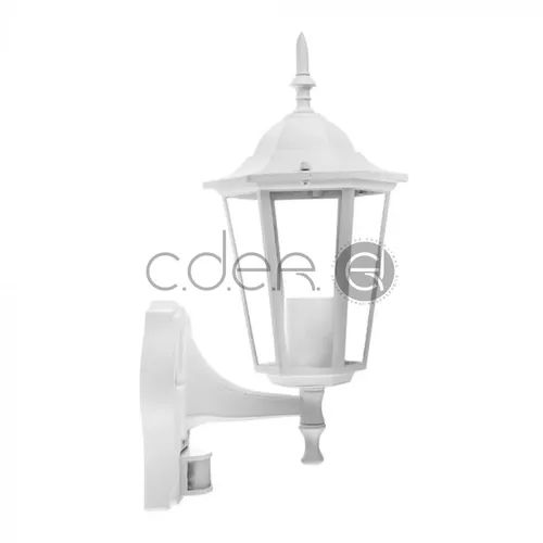 Lampa de gradina, prindere perete, cu senzor E27 Alb mat | V-TAC